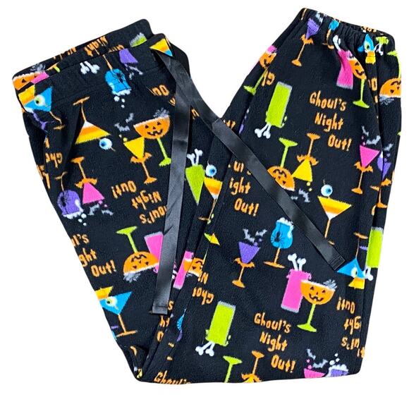 Halloween Theme Fleece Pajama Pants "Ghoul's Night Out" Juniors S/CH (4-6) - Picture 1 of 12